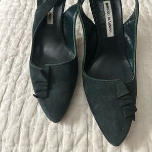 Manolo Blahnik suede heel